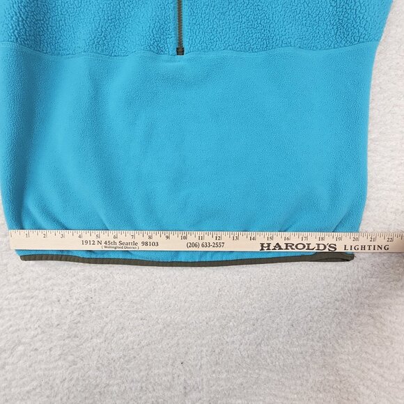 90s LL Bean Trail Fleece Large Blue Half Zip Pullover Gorpcore Vtg Sweatshirt - Picture 5 of 12